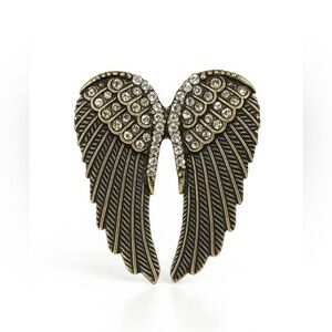 Elegant Gold and Silver Angel Wing Brooch.